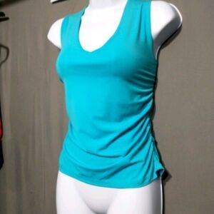 Apostrophe ruched sides tank top medium